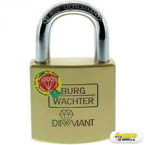 Lacat premium 40 mm Burg Wachter D 600 Diamant, 22 mm intre toarte, 2 chei > Lacate