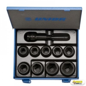 Set de chei Unior cu capete chei tubulare de impact 1/2 in cutie metalica - 231MB1 > Seturi de chei