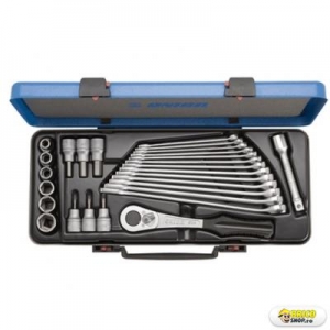Set de chei Unior cu capete chei tubulare 1/2'' si chei combinate in cutie metalica - 240/3 > Seturi de chei