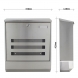 Cutie postala cu suport ziar Rottner Jubilee, 380x370x120 mm, inox Cutii postale