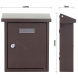 Cutie postala maro Rottner Cesena, 250x210x70 mm Cutii postale