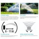 Aspersor telescopic Gardena Turbo T 380, raza 11 metri, suprafata 380 metri patrati Aspersoare
