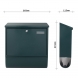 Cutie postala verde Rottner Villa Spezial, 415x365x115 mm Cutii postale
