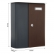 Cutie postala moderna Rottner Splashy, 357x295x100 mm, antracit-maro Cutii postale
